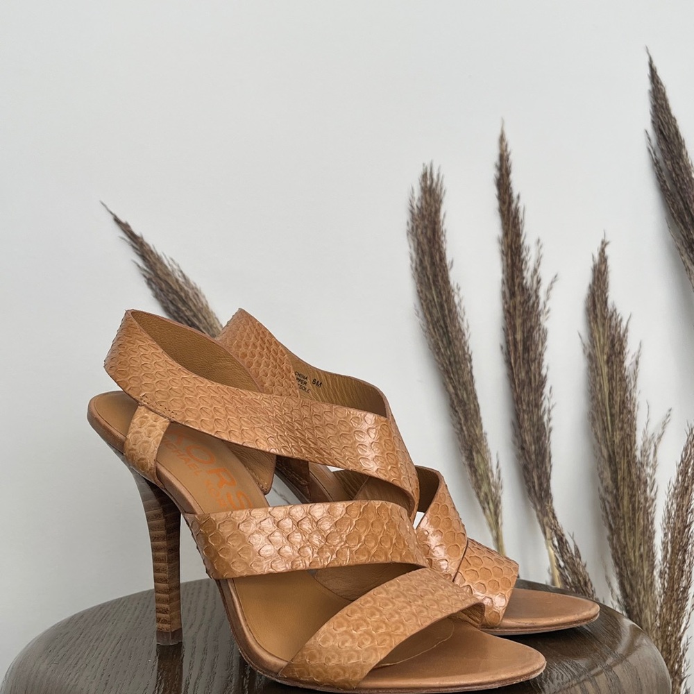 Michael Kors Elegant Tan Strappy Heels Size 6